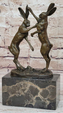 Boxing Hares Hot Cast Bronze Sculpture by Milo