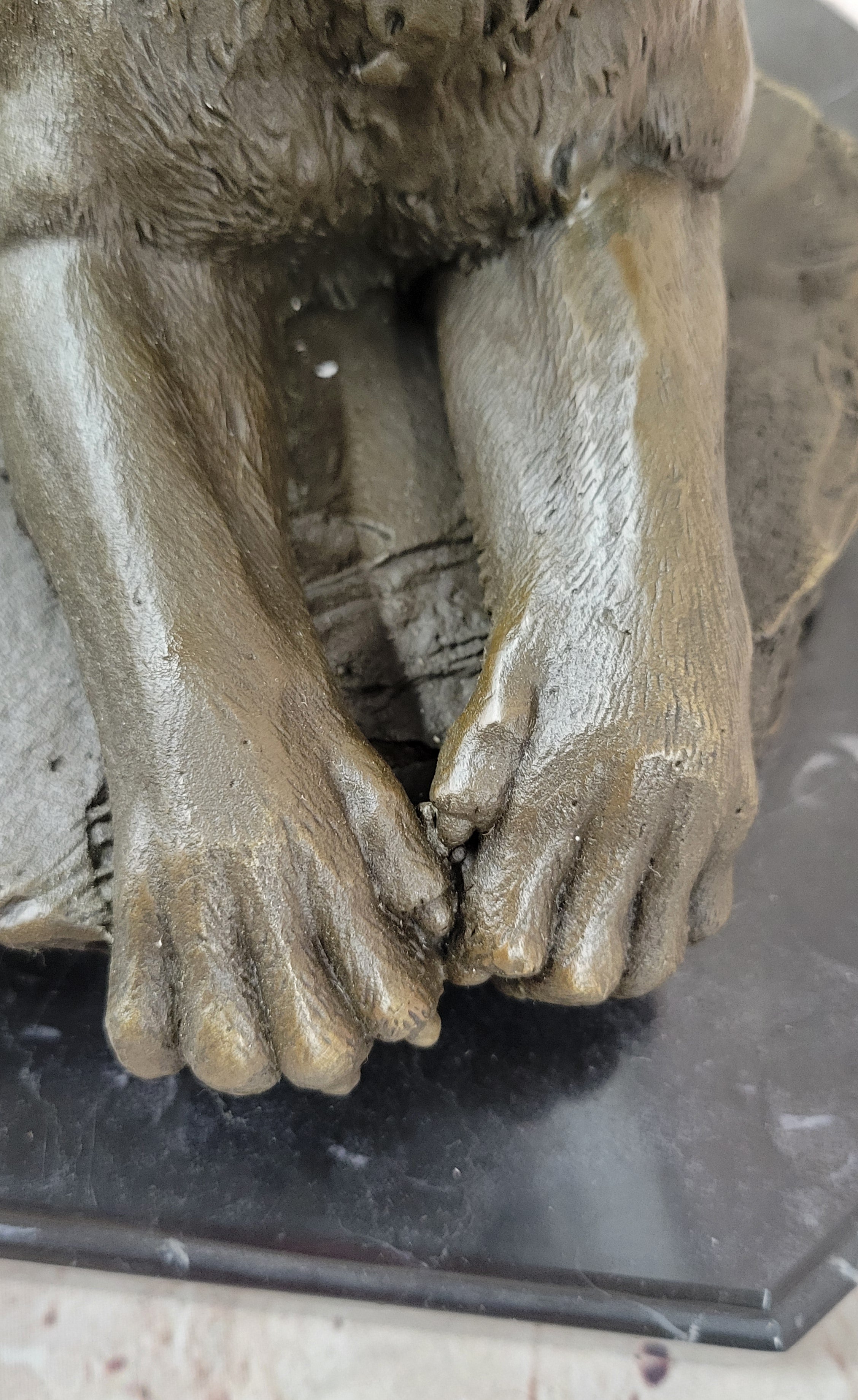 Art Deco Large Female African Wildlife Lion Bronze Sculpture