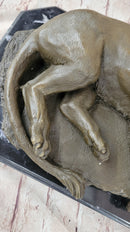 Art Deco Large Female African Wildlife Lion Bronze Sculpture