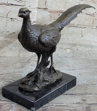 Pheasant Bronze Sculpture Grouse Hunter Wildlife Art