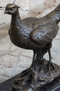 Pheasant Bronze Sculpture Grouse Hunter Wildlife Art