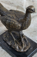 Pheasant Bronze Sculpture Grouse Hunter Wildlife Art