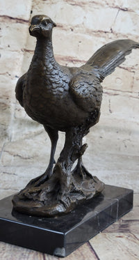 Pheasant Bronze Sculpture Grouse Hunter Wildlife Art