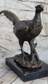 Pheasant Bronze Sculpture Grouse Hunter Wildlife Art