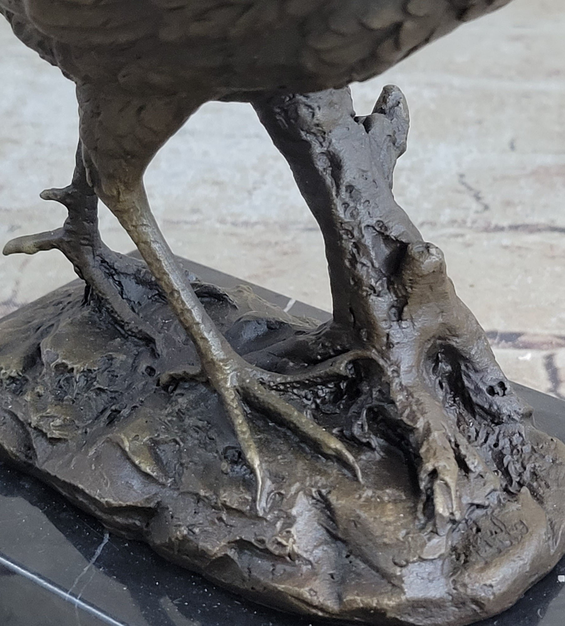 Pheasant Bronze Sculpture Grouse Hunter Wildlife Art