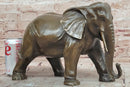 Hand Made Signed Juno Bronze Animal Sculpture Elephant Decoration Metal Figurine