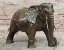 Hand Made Signed Juno Bronze Animal Sculpture Elephant Decoration Metal Figurine