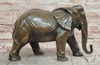 Hand Made Signed Juno Bronze Animal Sculpture Elephant Decoration Metal Figurine