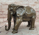 Hand Made Signed Juno Bronze Animal Sculpture Elephant Decoration Metal Figurine