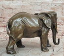 Hand Made Signed Juno Bronze Animal Sculpture Elephant Decoration Metal Figurine