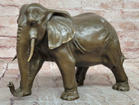 Signed Original Juno Elephant Bronze Sculpture Animal Statue Figurine Figure