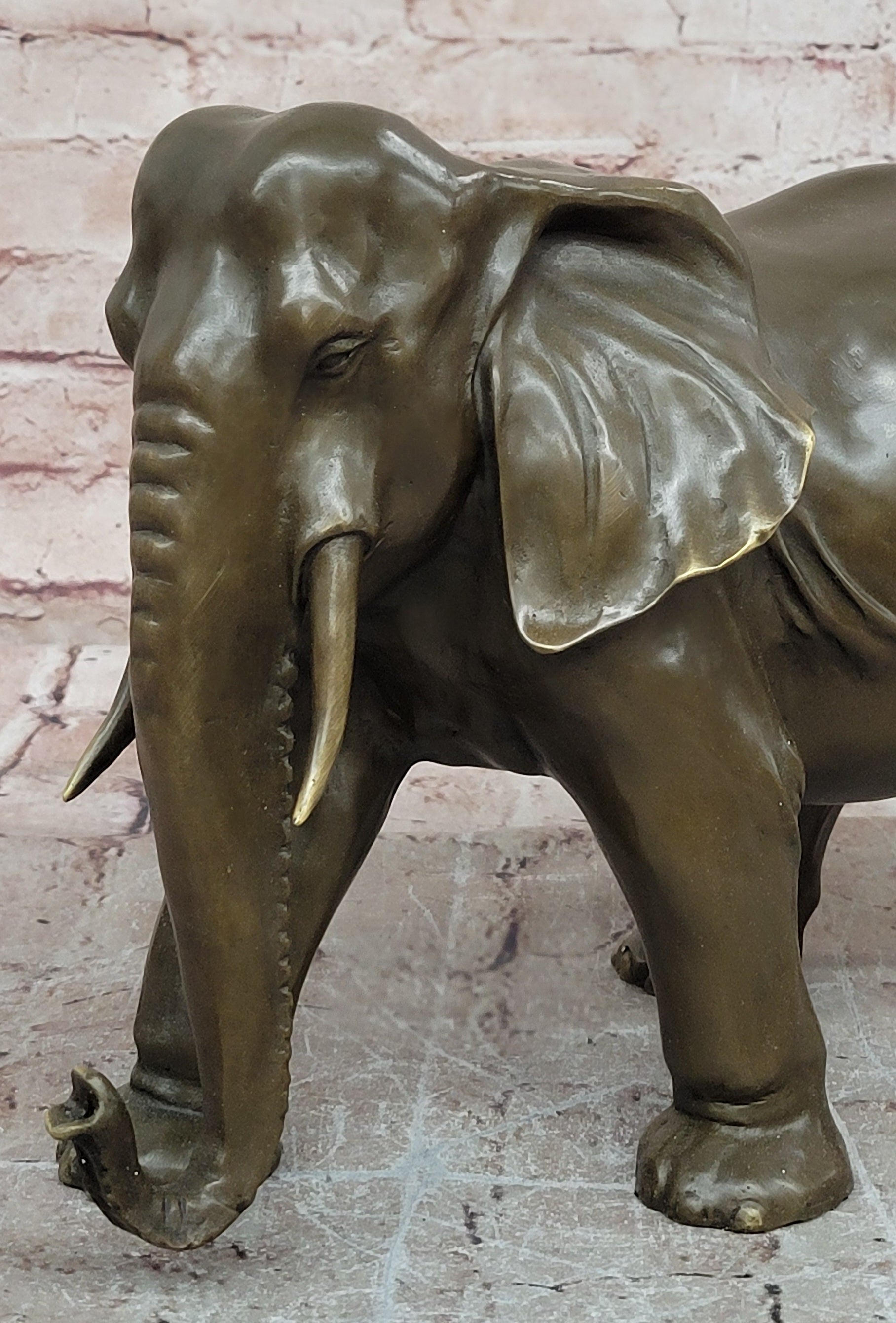 Signed Original Juno Elephant Bronze Sculpture Animal Statue Figurine Figure