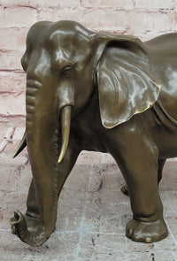 Signed Original Juno Elephant Bronze Sculpture Animal Statue Figurine Figure
