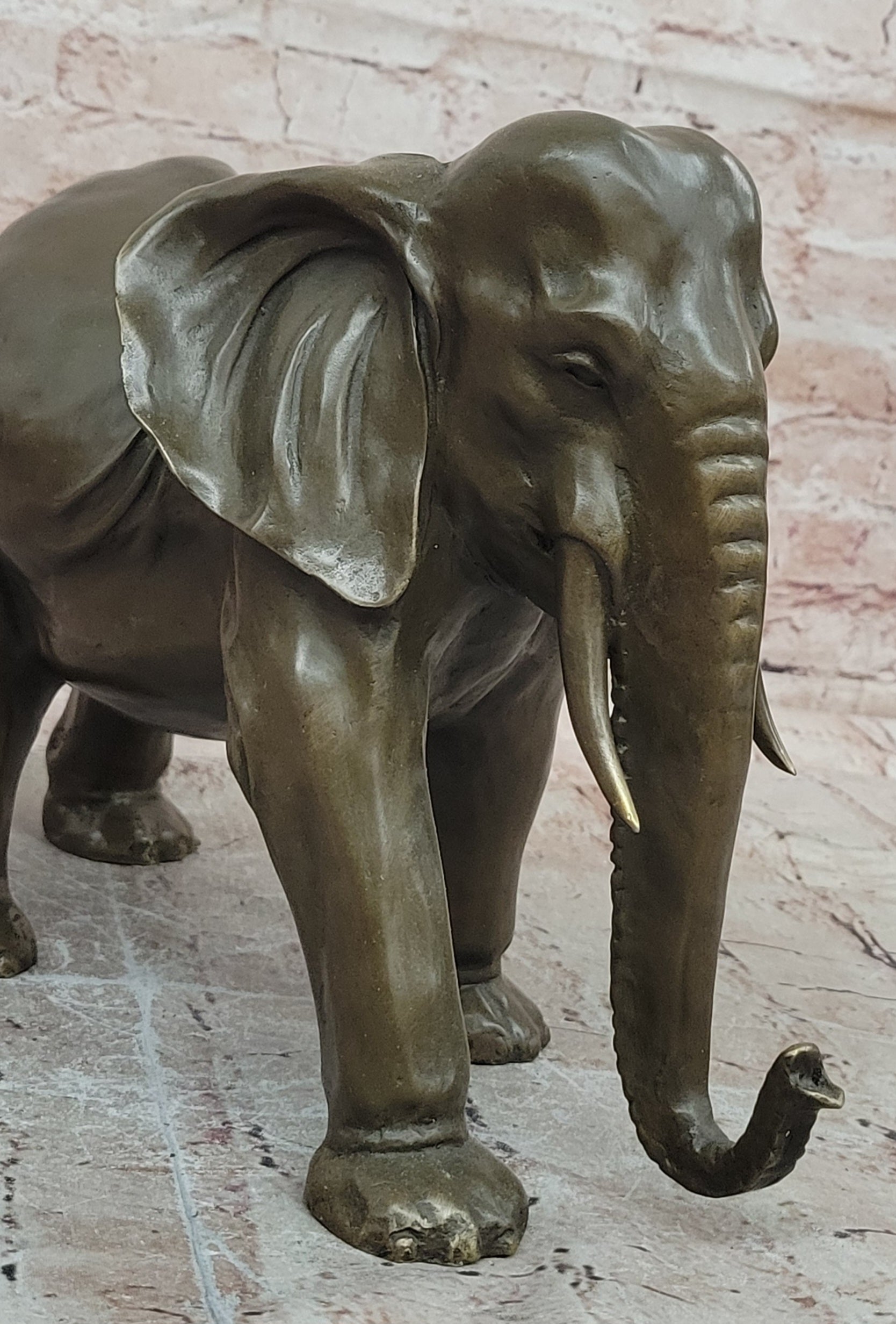 Signed Original Juno Elephant Bronze Sculpture Animal Statue Figurine Figure