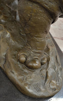 Rhinoceros Rhino Safari Wildlife Bronze Sculpture Signed Art