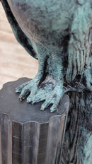 Bronze Peacock on Marble Pedestal - Signed Original Milo