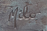 Bronze Peacock on Marble Pedestal - Signed Original Milo