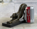 Greyhound or Saluki Racing Dog Bronze Sculpture 6" x 10"