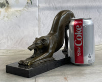 Greyhound or Saluki Racing Dog Bronze Sculpture 6" x 10"