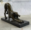 Greyhound or Saluki Racing Dog Bronze Sculpture 6" x 10"