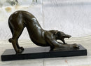 Greyhound or Saluki Racing Dog Bronze Sculpture 6" x 10"