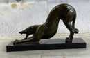 Greyhound or Saluki Racing Dog Bronze Sculpture 6" x 10"