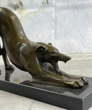 Greyhound or Saluki Racing Dog Bronze Sculpture 6" x 10"