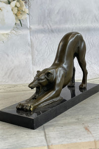 Greyhound or Saluki Racing Dog Bronze Sculpture 6" x 10"