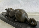 Signed Carvin Greyhound Dog Bronze Art Deco Sculpture