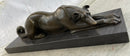 Signed Carvin Greyhound Dog Bronze Art Deco Sculpture