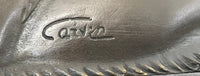 Signed Carvin Greyhound Dog Bronze Art Deco Sculpture