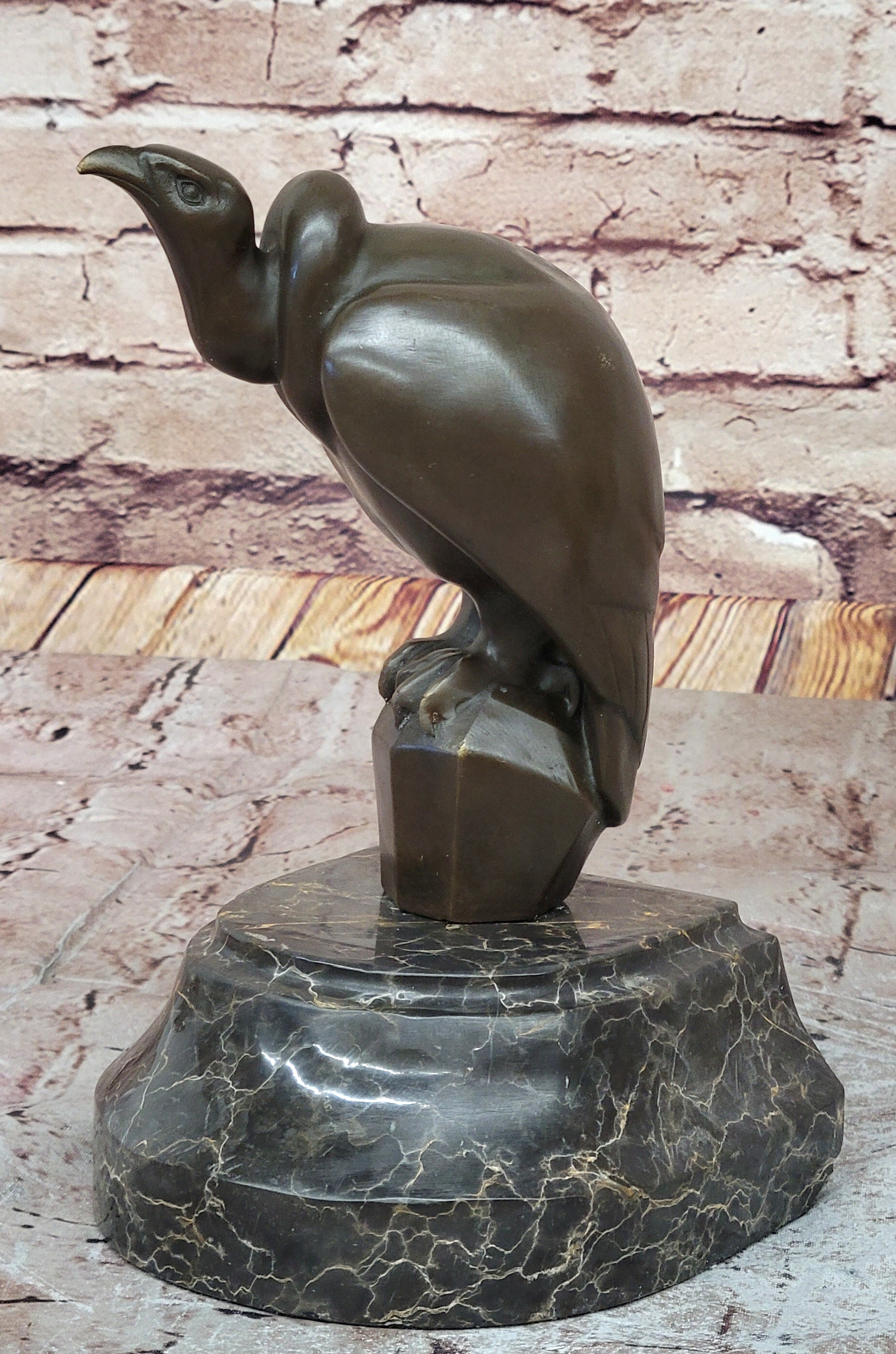 Hot Cast Bronze Abstract Modern Art Vulture Bird Sculpture