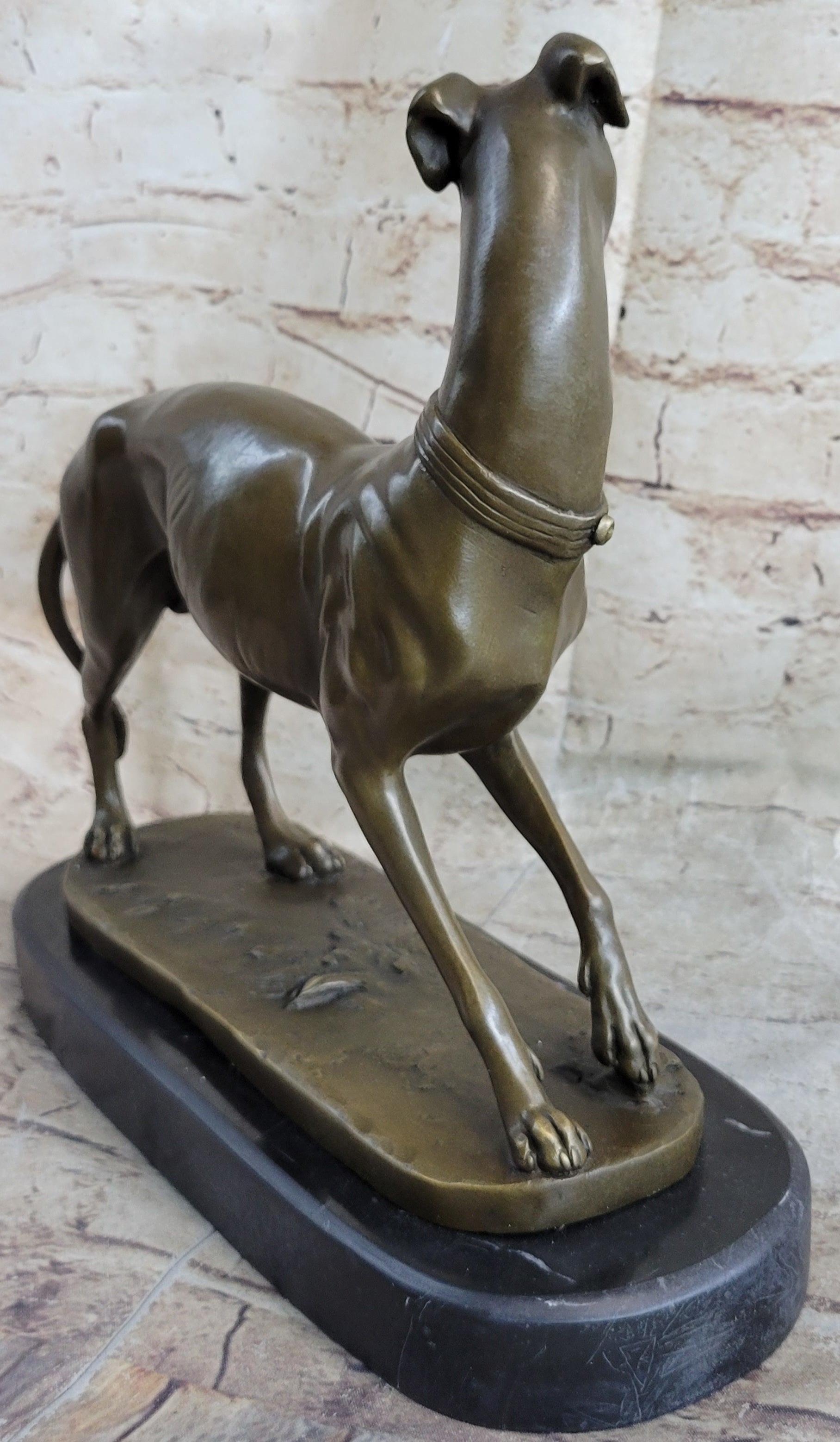 LARGE Bronze Whippet Greyhound Dog Classic Masterpiece