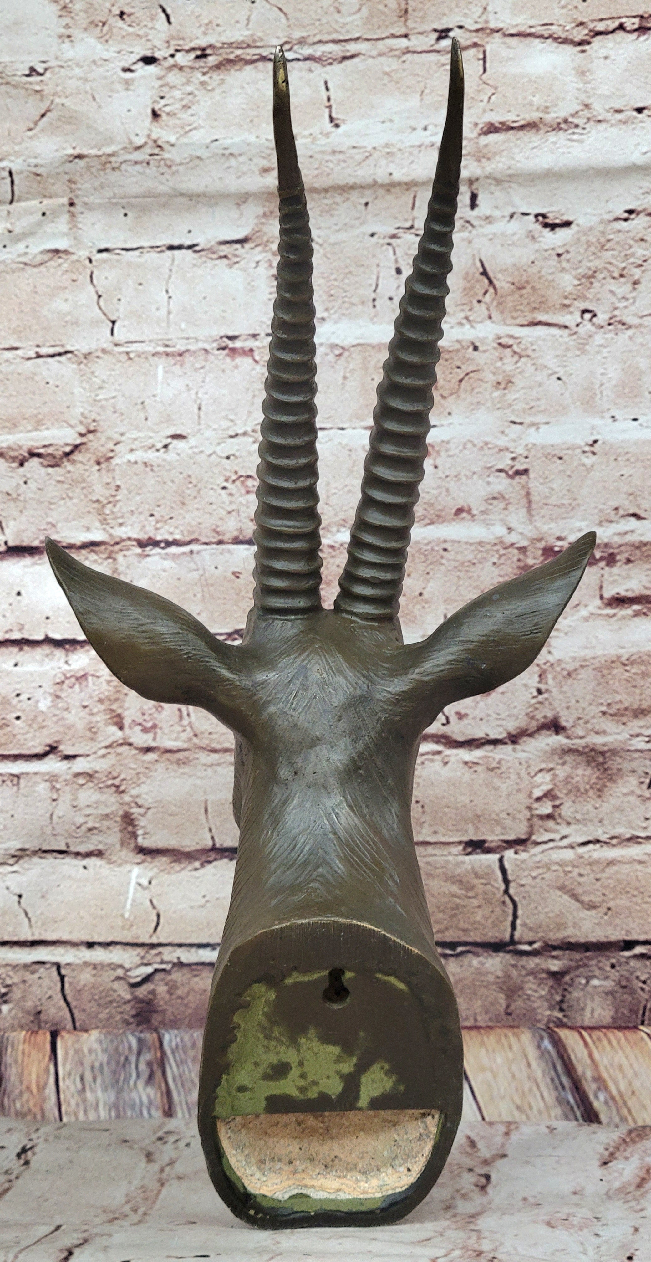 Graceful Gazelle Bronze Sculpture Bust - Wall Mounted