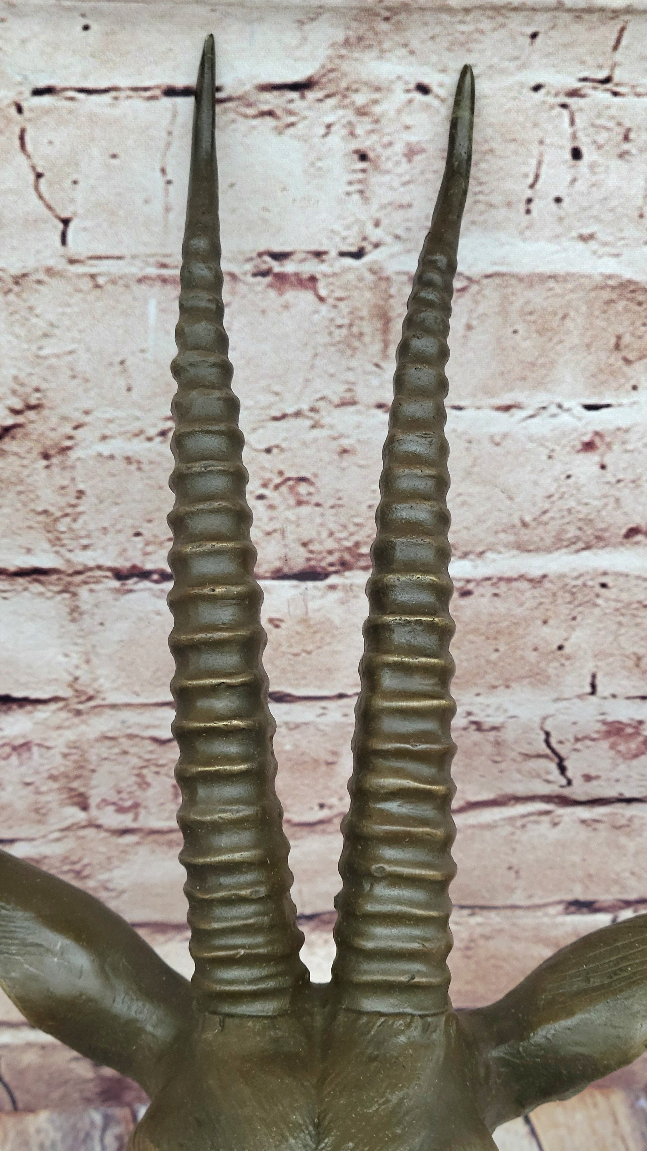 Graceful Gazelle Bronze Sculpture Bust - Wall Mounted