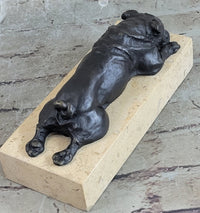 Art Deco English Bulldog 100% Solid Bronze Sculpture