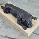 Art Deco English Bulldog 100% Solid Bronze Sculpture