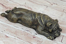 Hot Cast Bronze Bulldog Cute Puppy Pet Art Collectible