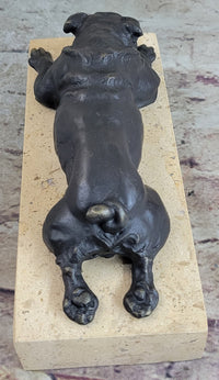 Art Deco English Bulldog 100% Solid Bronze Sculpture