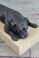Art Deco English Bulldog 100% Solid Bronze Sculpture