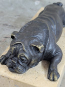 Art Deco English Bulldog 100% Solid Bronze Sculpture