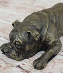 Hot Cast Bronze Bulldog Cute Puppy Pet Art Collectible