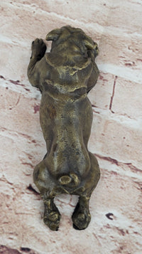 Hot Cast Bronze Bulldog Cute Puppy Pet Art Collectible