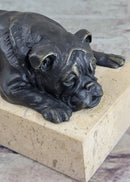 Art Deco English Bulldog 100% Solid Bronze Sculpture