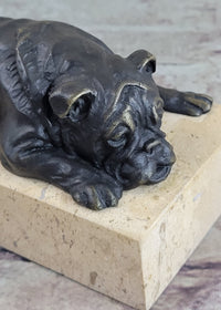 Art Deco English Bulldog 100% Solid Bronze Sculpture