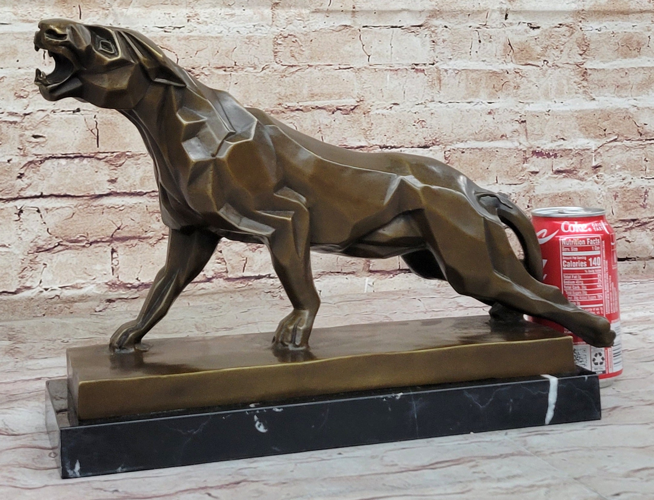 Henry Moore Abstract Jaguar Panther Cougar Lion Bronze