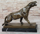 Henry Moore Abstract Jaguar Panther Cougar Lion Bronze