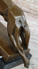 Henry Moore Abstract Jaguar Panther Cougar Lion Bronze