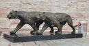 Signed Barye Art Deco sculpture of two panthers Abstract Modern Artwork Statue