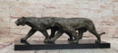 Signed Barye Art Deco sculpture of two panthers Abstract Modern Artwork Statue